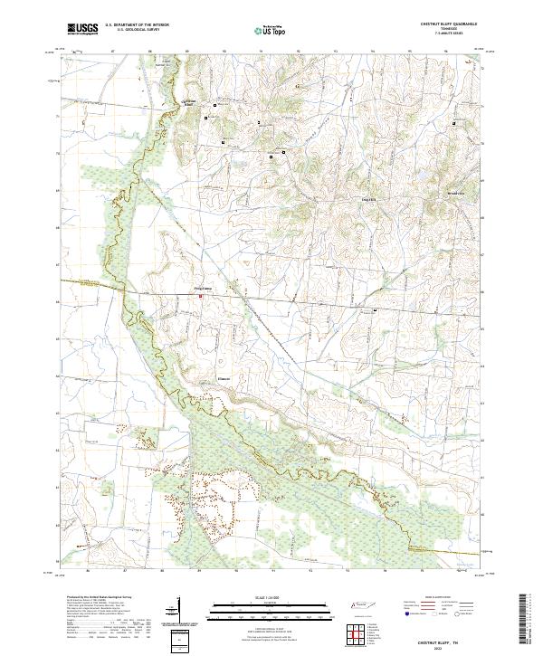 USGS Topographic Map – Chestnut Bluff