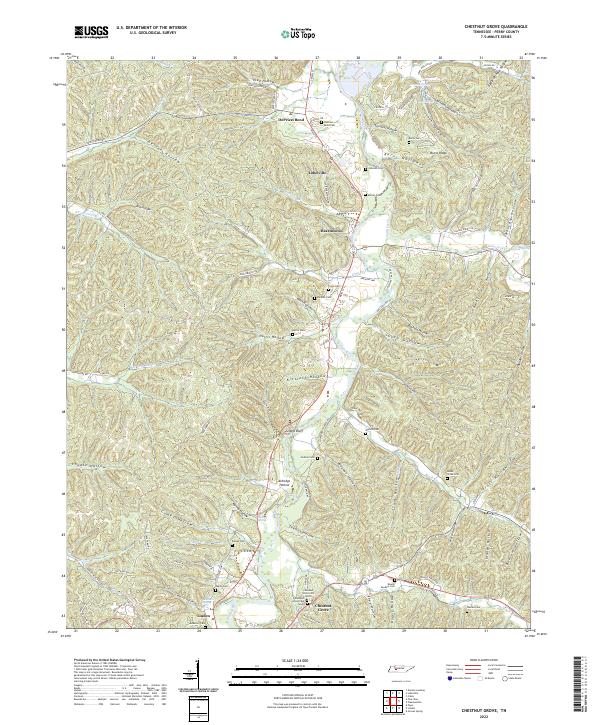 USGS Topographic Map – Chestnut Grove
