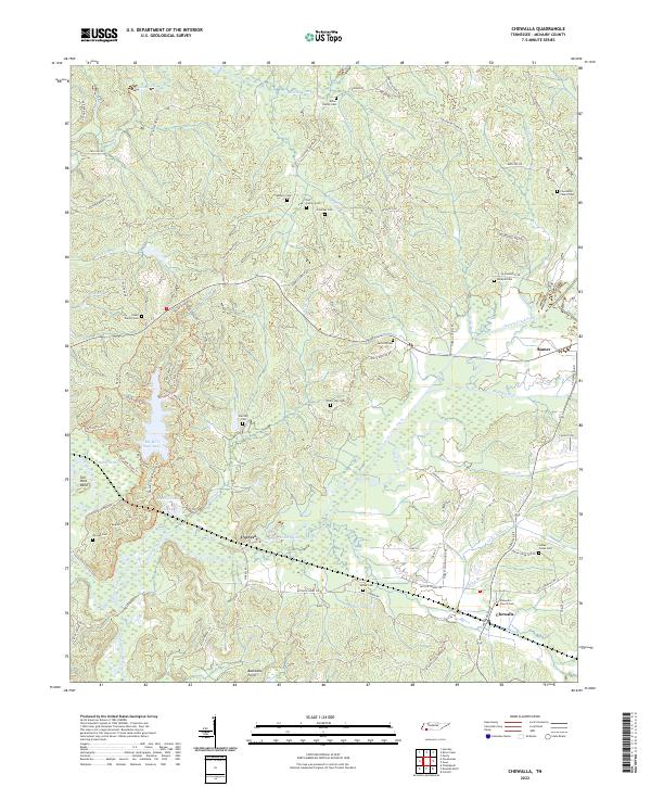 USGS Topographic Map – Chewalla