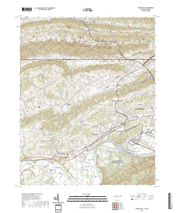 USGS Topographic Map – Church Hill