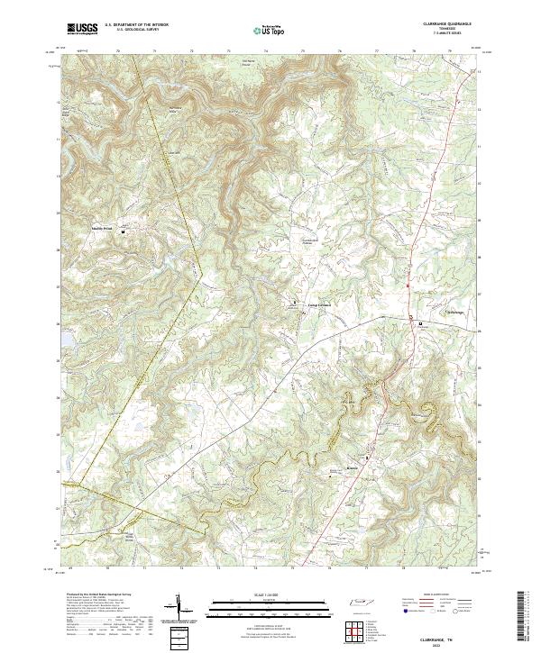 USGS Topographic Map – Clarkrange