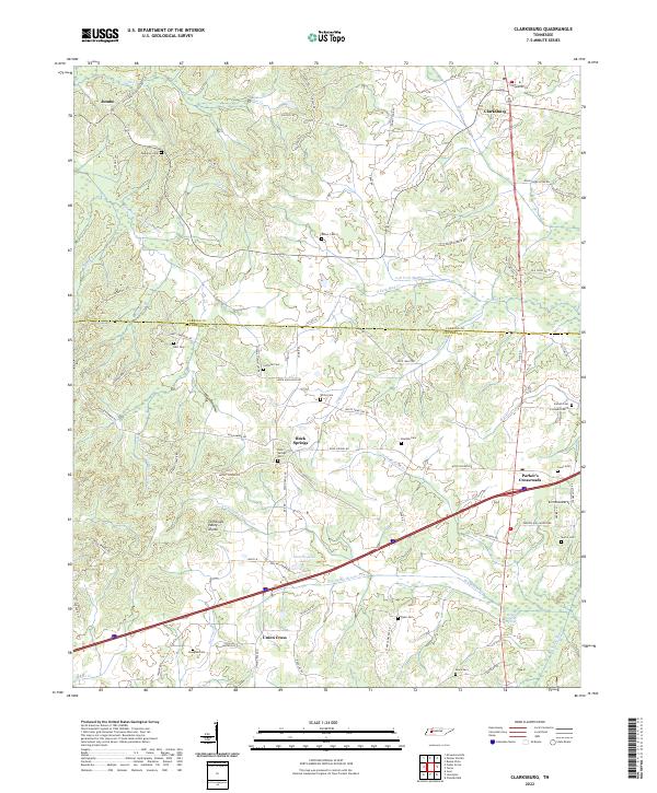 USGS Topographic Map – Clarksburg