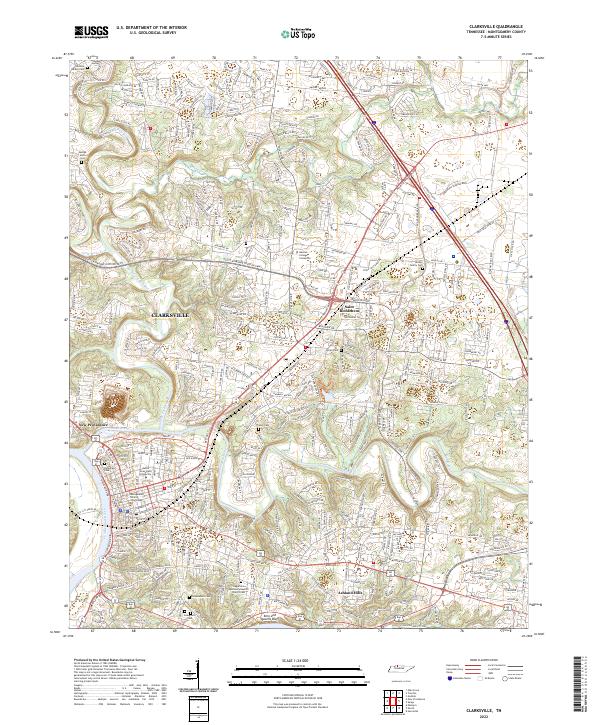 USGS Topographic Map – Clarksville