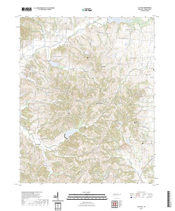 USGS Topographic Map – Clayton