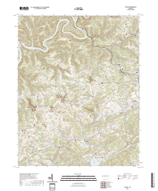 USGS Topographic Map – Clouds