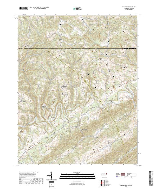 USGS Topographic Map – Coleman Gap