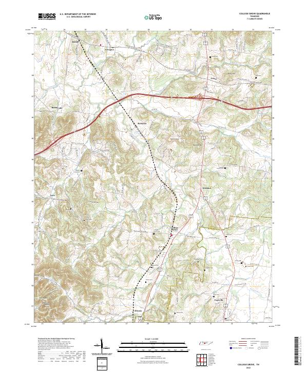 USGS Topographic Map – College Grove