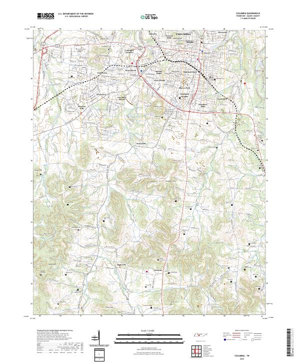 USGS Topographic Map – Columbia