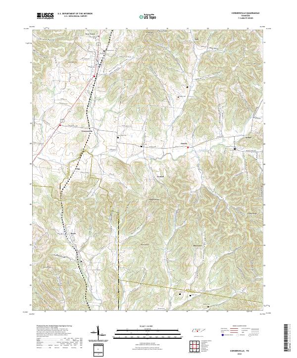 USGS Topographic Map – Cornersville