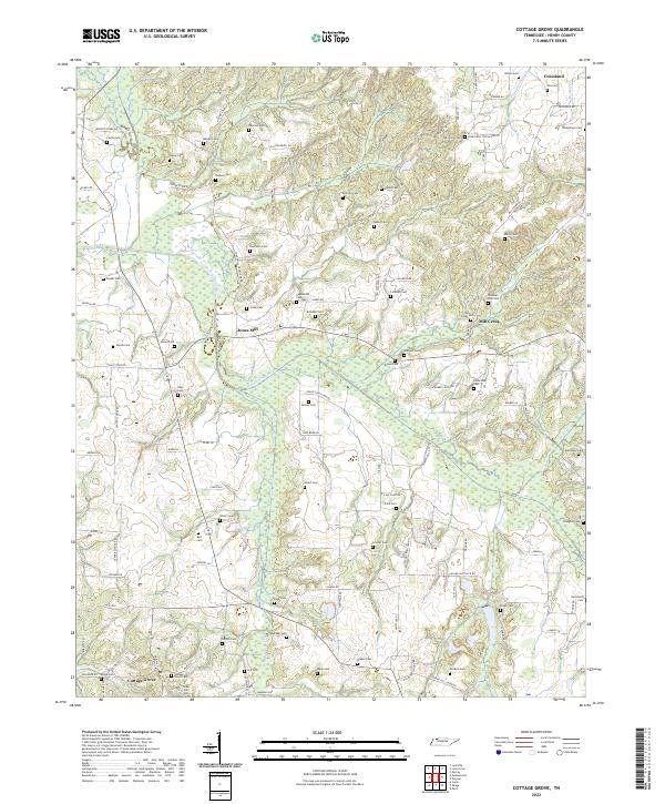USGS Topographic Map – Cottage Grove