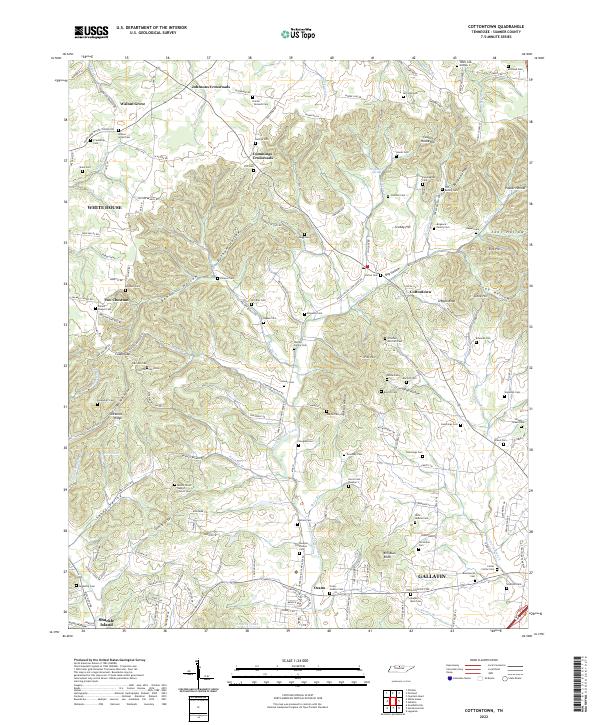 USGS Topographic Map – Cottontown