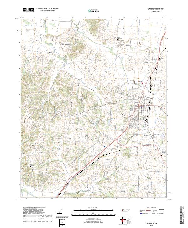 USGS Topographic Map – Covington
