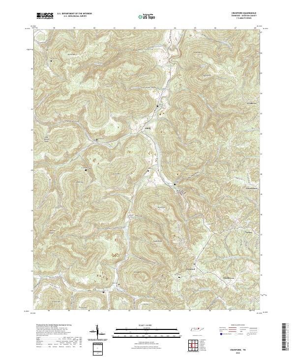 USGS Topographic Map – Crawford