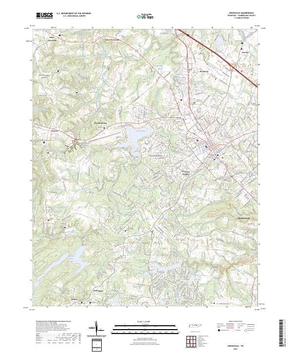 USGS Topographic Map – Crossville