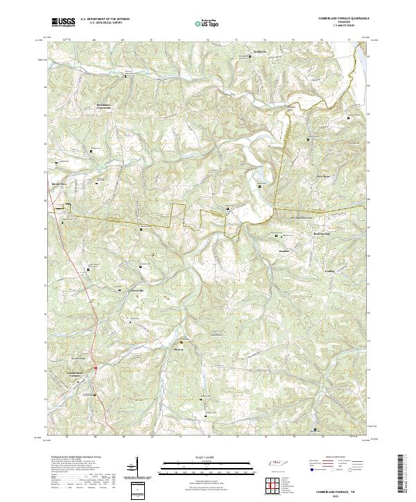 USGS Topographic Map – Cumberland Furnace