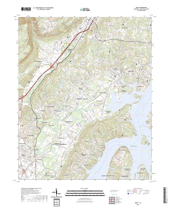 USGS Topographic Map – Daisy
