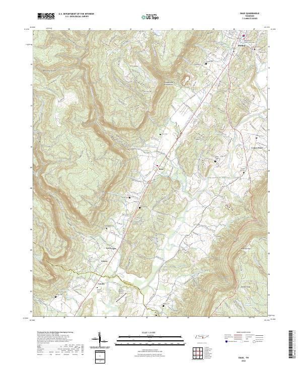 USGS Topographic Map – Daus