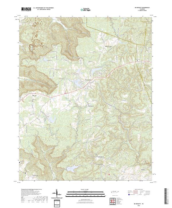 USGS Topographic Map – De Rossett