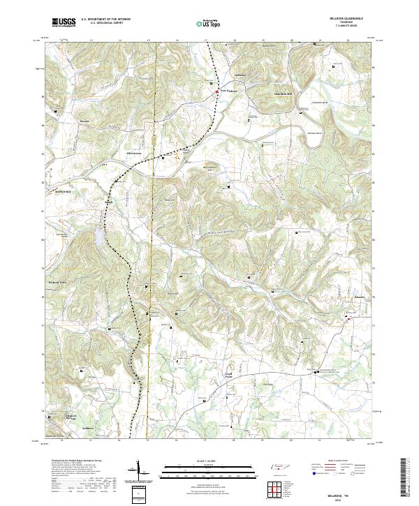 USGS Topographic Map – Dellrose