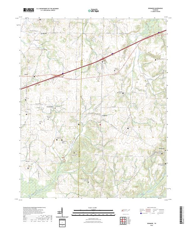 USGS Topographic Map – Denmark