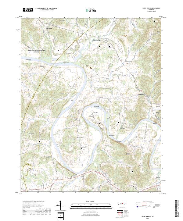 USGS Topographic Map – Dixon Springs