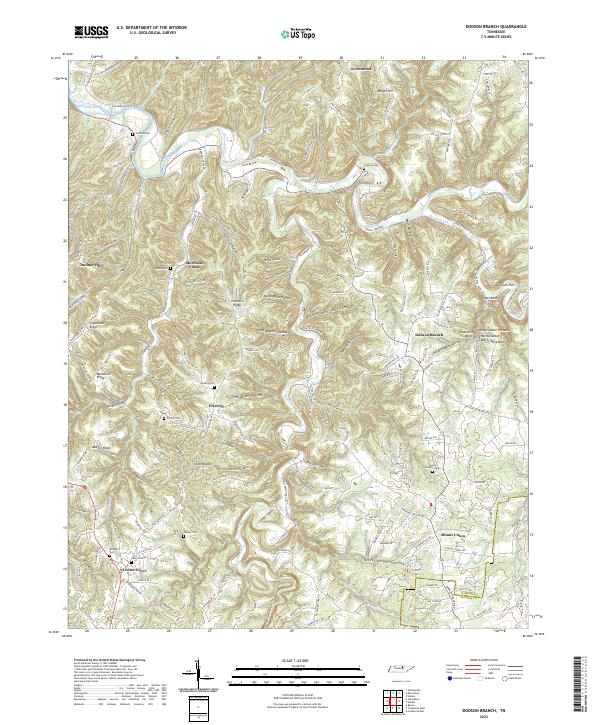USGS Topographic Map – Dodson Branch