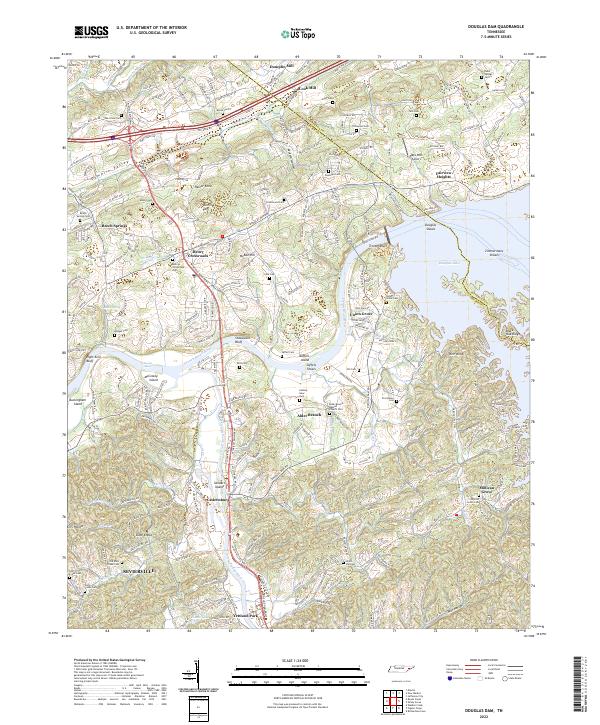 USGS Topographic Map – Douglas Dam