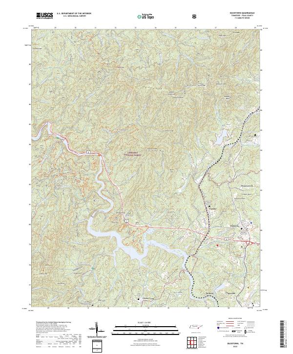 USGS Topographic Map – Ducktown