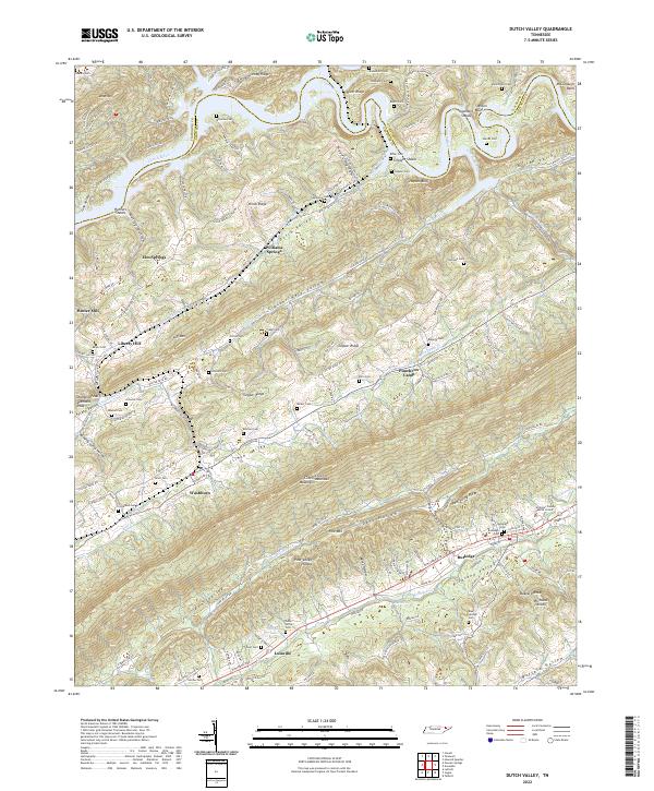 USGS Topographic Map – Dutch Valley
