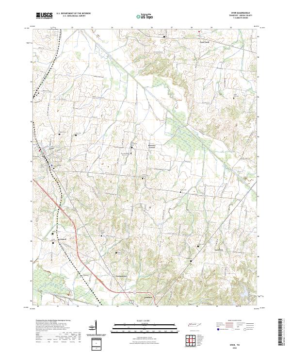 USGS Topographic Map – Dyer