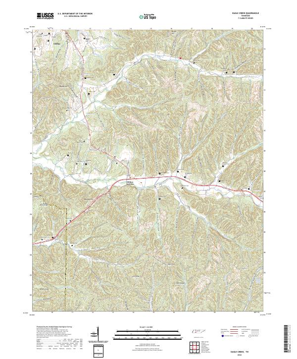 USGS Topographic Map – Eagle Creek