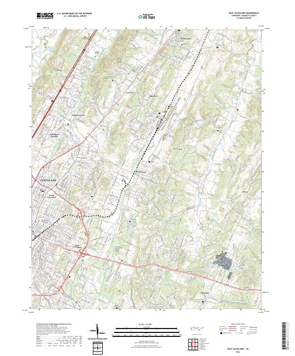 USGS Topographic Map – East Cleveland