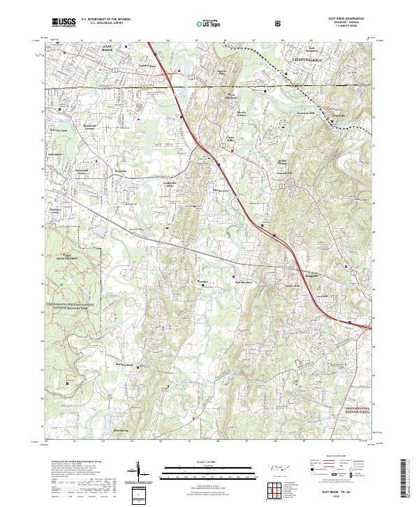 USGS Topographic Map – East Ridge