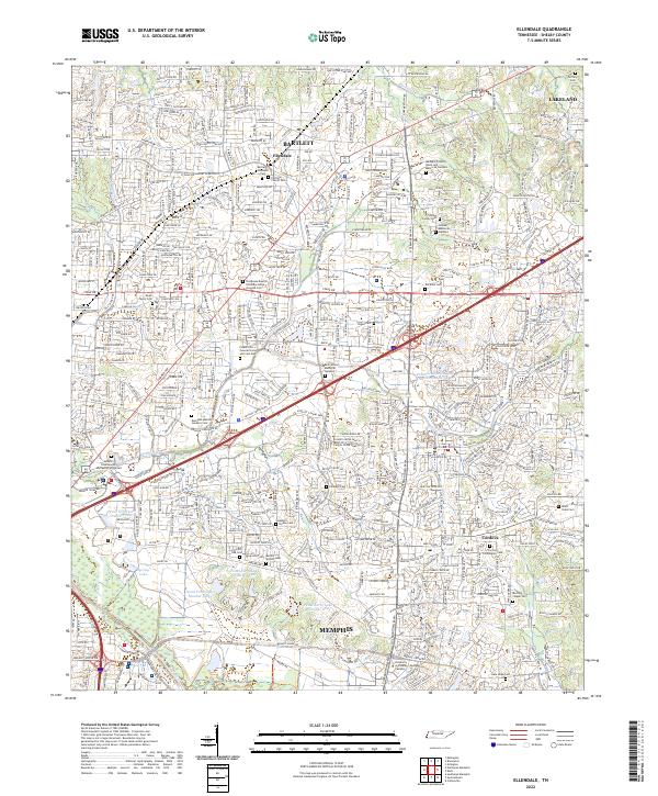 USGS Topographic Map – Ellendale