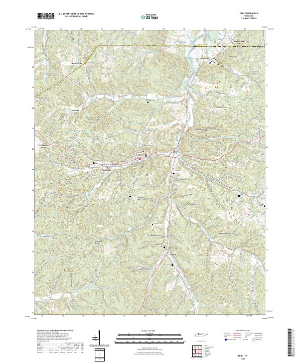 USGS Topographic Map – Erin
