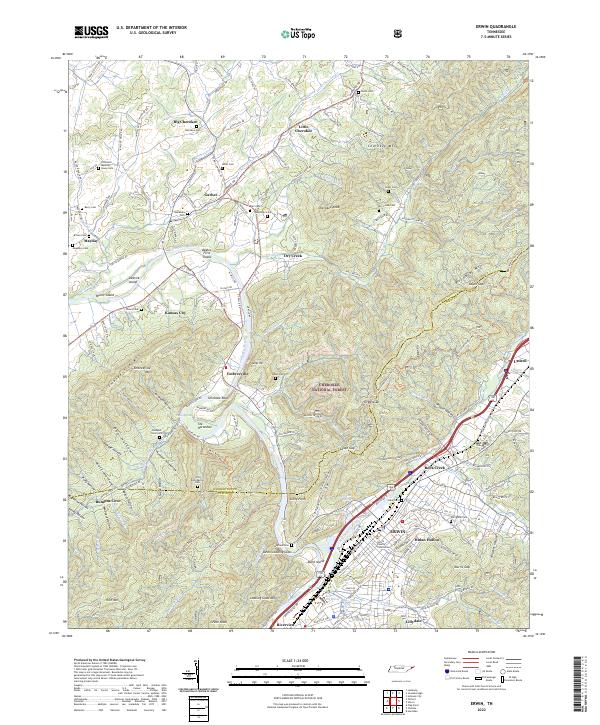 USGS Topographic Map – Erwin