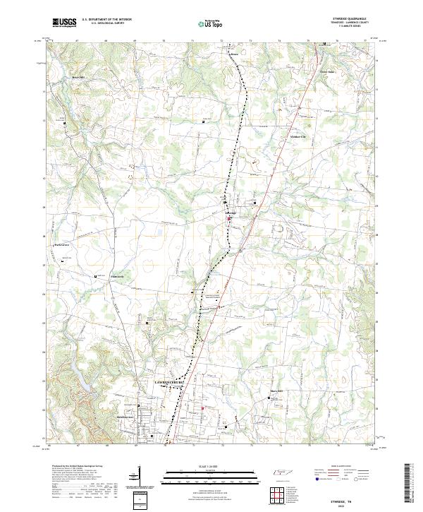 USGS Topographic Map – Ethridge