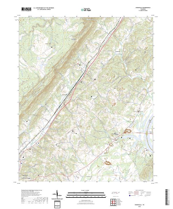 USGS Topographic Map – Evensville