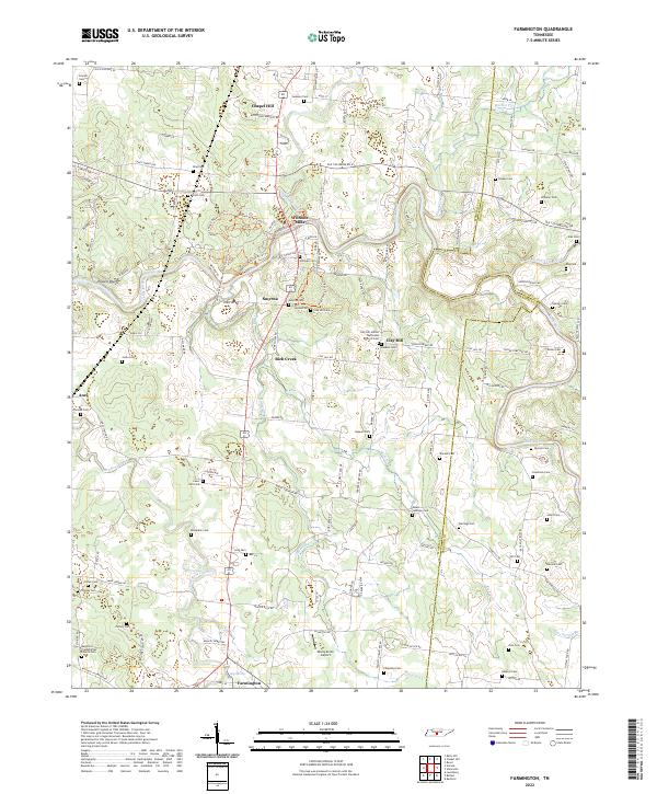 USGS Topographic Map – Farmington