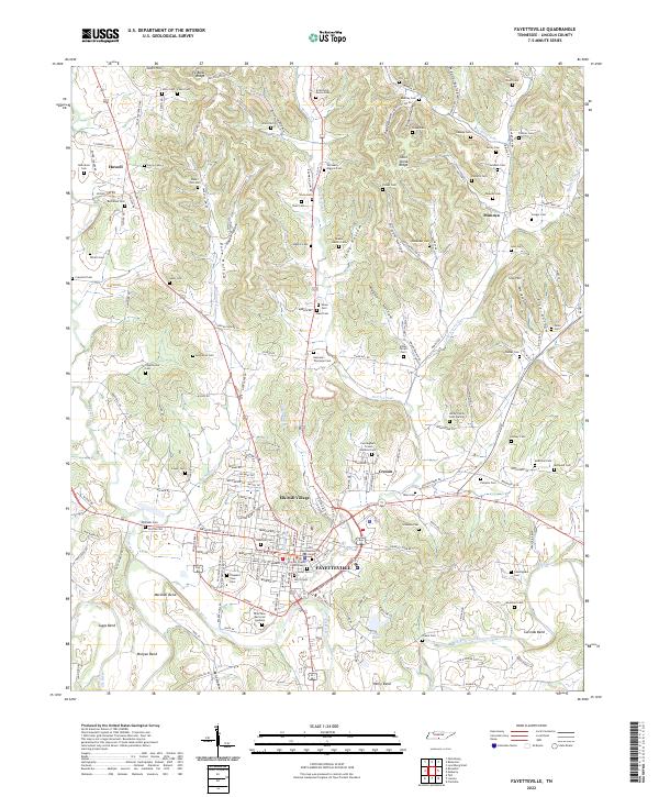 USGS Topographic Map – Fayetteville