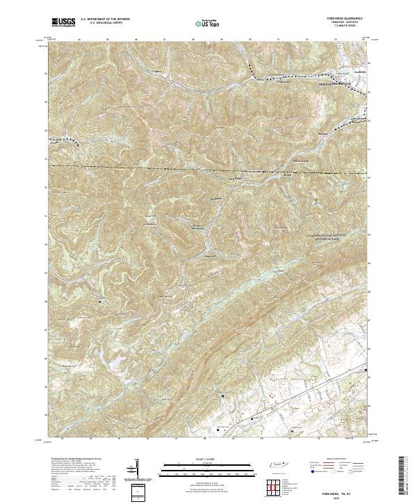 USGS Topographic Map – Fork Ridge