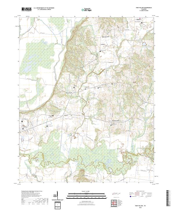 USGS Topographic Map – Fort Pillow