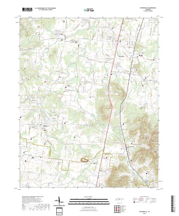 USGS Topographic Map – Fosterville