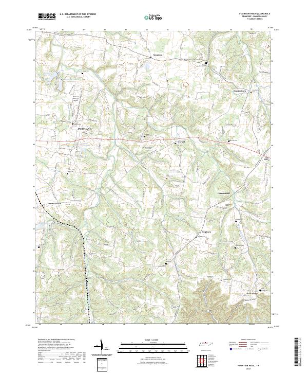 USGS Topographic Map – Fountain Head
