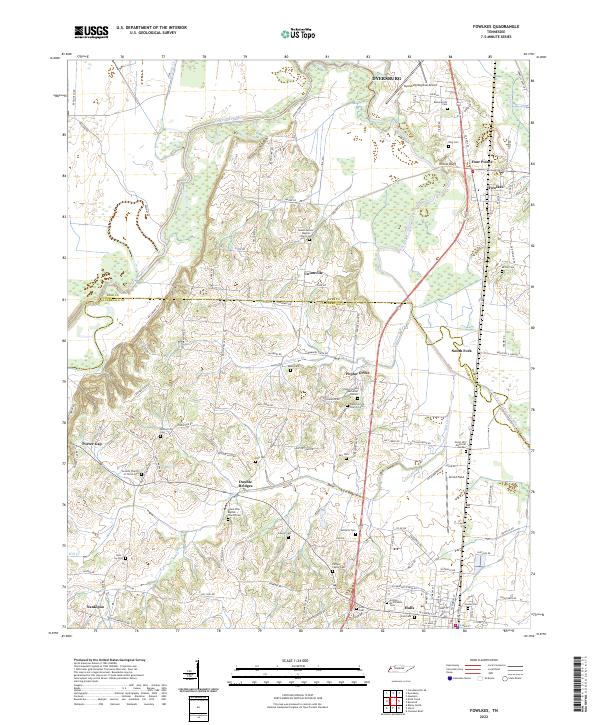 USGS Topographic Map – Fowlkes