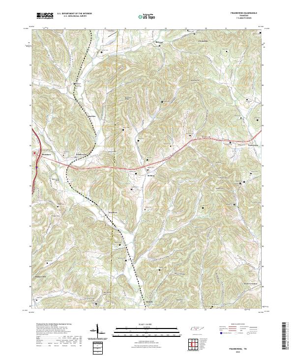 USGS Topographic Map – Frankewing