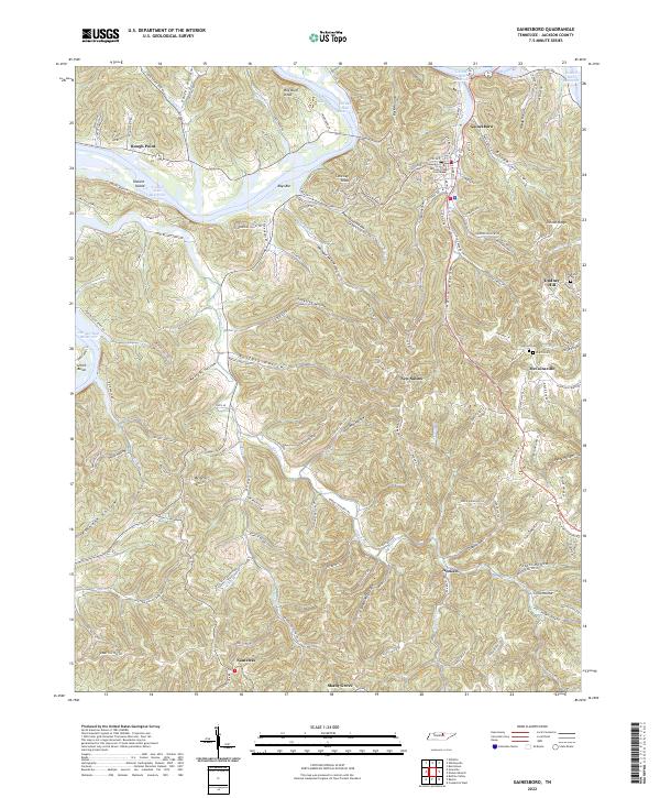 USGS Topographic Map – Gainesboro