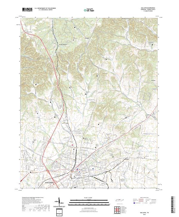 USGS Topographic Map – Gallatin