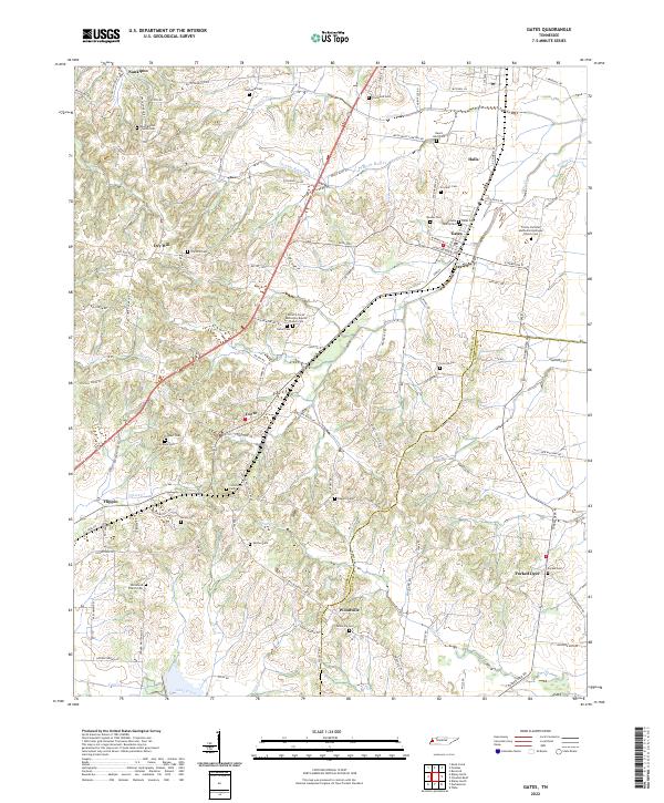 USGS Topographic Map – Gates