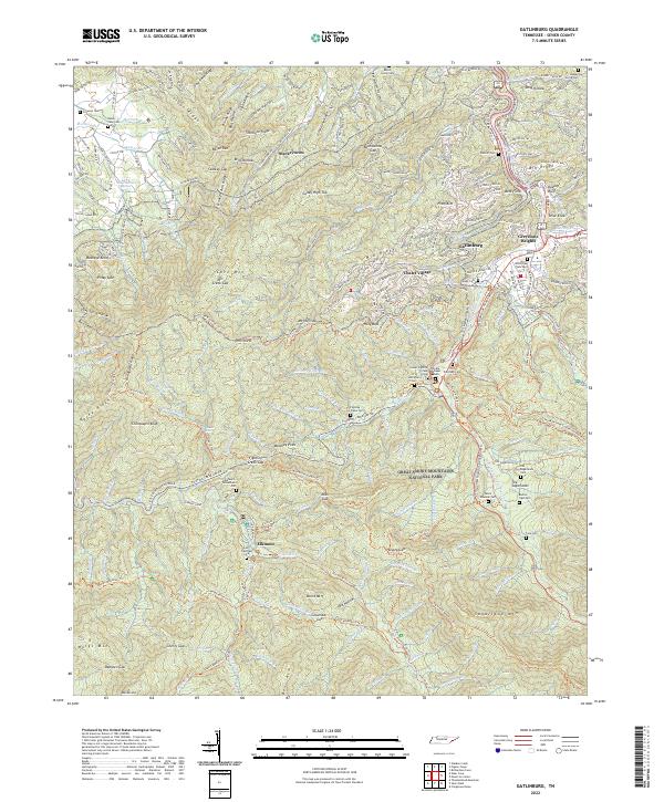 USGS Topographic Map – Gatlinburg